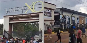Protesters vandalise Timba XO club in Eldoret on June 25, 2024