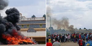 Bomet residents stage demonstrations along the Bomet town, demanding the resignation of Governor Hillary Barchok