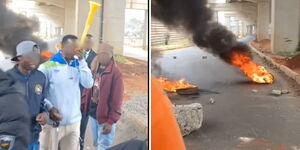 The Univerity of Nairobi students stage demonstrations demanding the release of their leader.