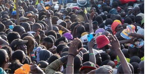 Kenyans engage in peaceful protests at a past event 