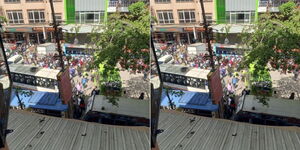 Protests in Tom Mboya Street, Nairobi on December 4, 2023.