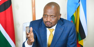 Former Public Service Cabinet Secretary Moses Kuria at his office on December 11, 2023