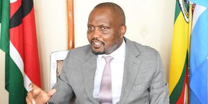 Public Service Cabinet Secretary Moses Kuria at his office on November 28, 2023