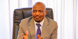 Public Service CS Moses Kuria at a meeting on February 5, 2024