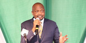 Public Service CS Moses Kuria at Sawela Lodge on October 27, 2023  