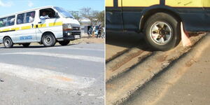 A collage image on bumps on different roads in Kenya.