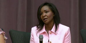 Journalist Purity Mwambia speaking during a media forum organised by the US State Department on Wednesday May 30, 2023