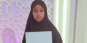 Munira Abdifatah Abdi, 15, a Kenyan student who won Sh2 Million in the World Quran Recitation Competition in Dubai. She finished position eight out of 300. 
