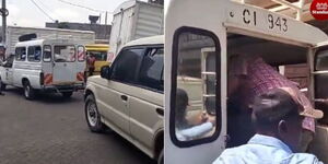 County Government vans outside a company raided on Tuesday, February 27, 2024 in Nairobi. 