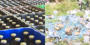 Alcohol destroyed at the Mathira East Deputy County Commissioner’s office on February 26, 2024. 
