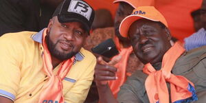 ODM Leader Raila Odinga with Mombasa Governor Hassan Joho