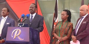 Azimio la Umoja One Kenya coalition leaders Kalonzo Musyoka, Raila Odinga and Martha Karua . 24.11.2022.