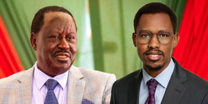 Raila Odinga and Nelson Amenya