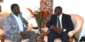 Deputy President William Ruto and ODM Leader Raila Odinga meet on April 20, 2016.