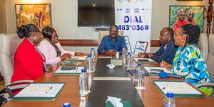 Former Prime Minister Raila Odinga holding a meeting with a section of ODM party members at Serena Hotel in Nairobi on October 3, 2025.