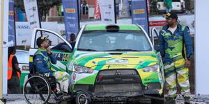 Rally drivers during the World Rally Series in Naivasha on June 27, 2023