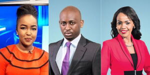 CGTN anchors from left: Grace Kuria, Ramah Nyang' and Beatrice Marshall