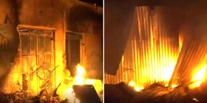 Angry Kirinyaga residents burn down liquor store suspected to be selling expired alcohol which killed 7 and rendered 5 blind on February 6, 2024