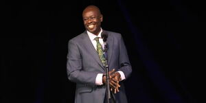 Deputy President Rigathi Gachagua makes his remarks at the Kenya National Drama Festival State Concert at State House, Nairobi, on June 2, 2023.