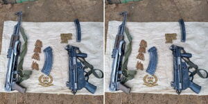Rifles were recovered at Hawinga, Siaya on November 22, 2023