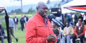 Deputy President Rigathi Gachagua speaking during a memorial service of freedom fighter Field Marshal Mukami Kimathi on Sunday, May 7, 2023.