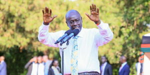 Deputy President William Ruto speaking at St Bonaventure Kaheti Boys High School, Nyeri County