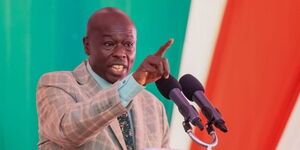 Deputy President Rigathi Gachagua speaking to leaders drawn from Rift Valley on Monday, May 29, 2023, at Nakuru City.