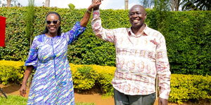 People's Liberation Party leader Martha Karua (left) and former Deputy President Rigathi Gachagua 