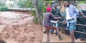 River Voi which burst its banks on December 4, 2023.