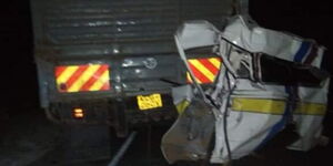 The aftermath of a grisly road accident involving a lorry and two 14-seater matatus at the Kingaatuani downhill in Masii, Machakos County on Friday, July 10, 2020