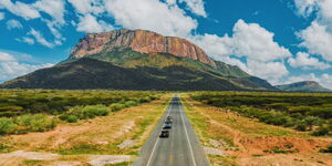 A file image of travellers during a road trip in Samburu County