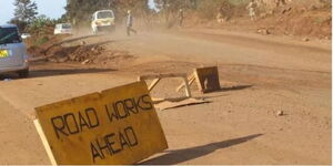 A file image of a road under construction