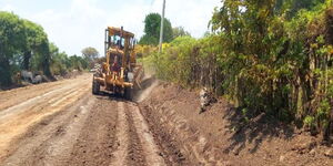 Road construction underway in Mfangano Island, Mbita Constituence.