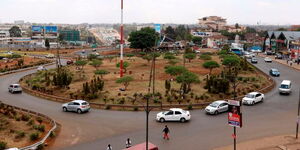 Situation at Roasters Roundabout along Thika Road on Sunday, October 3, 2021.