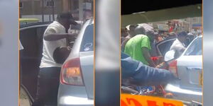 Screengrabs of the viral moment of alleged abduction, Friday, January 10, 2025.