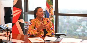 A photo of the Principal Secretary for Diaspora Affairs Roseline Njogu