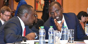 President William Ruto and former Treasury CS Henry Rotich.