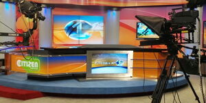 An empty studio at Citizen TV headquarters in Kilimani Nairobi.