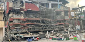 Collapsed building at Ruiru, Kiambu on Monday, November 21, 2022