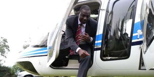 Deputy President William Ruto disembarks a plane during a past trip.