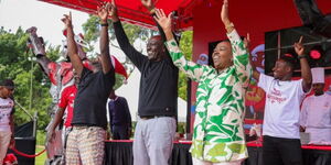 President William Ruto and First Lady Rachel Ruto dancing during a Christmas party at State House Nairobi in December 2023.