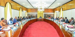 President William Ruto chairing a cabinet meeting at State House, Nairobi on Tuesday, December 6, 2022.