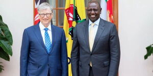 Philanthropist Bill Gates meets President William Ruto at State House, Nairobi, on November 16, 2022. PHOTO | PPS