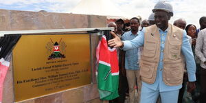 President William Ruto during the launch of the human-wildlife conflict mitigation and compensation scheme on Friday, April 12, 2024. 