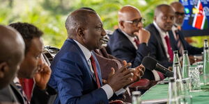 President William Ruto, during a meeting with apparel industry stakeholders at State House in Nairobi on Thursday, October 2, 2025.