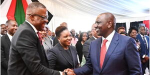 Eliud Owalo and President Ruto at a past political function