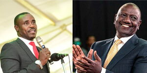 A collage of Former Kakamega Senator Cleophas Malala and President William Ruto
