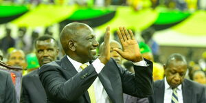 President Ruto during a past UDA rally in Kasarani gymnasium Nairobi. TWITTER