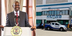 Photo collage of President William Ruto during Kenya Kwanza Parliamentary Group meeting at State House, Nairobi