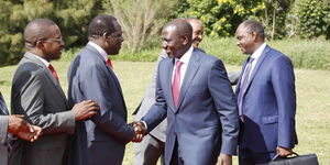 Deputy President William Ruto hosting governors at his Karen home in a previous meeting